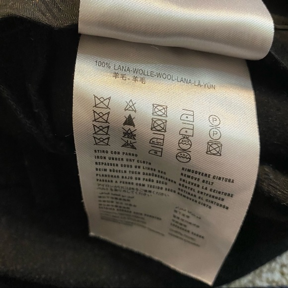 Prada 100% Wool High Rise Cropped Trouser Dress Pants Black Size 36 (2) - Picture 6 of 6